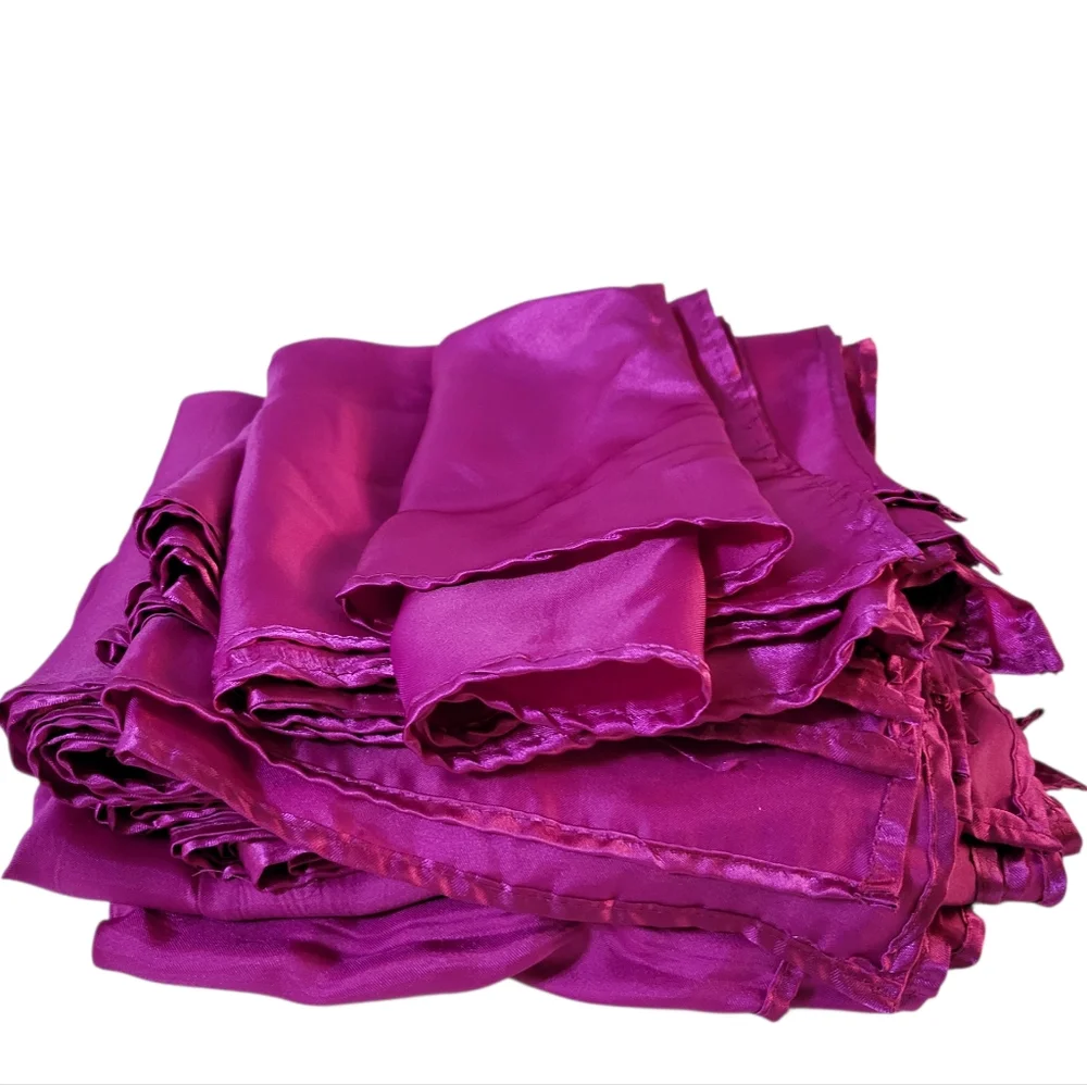 Fuschia Pink/Purple Satin Napkins (70)
